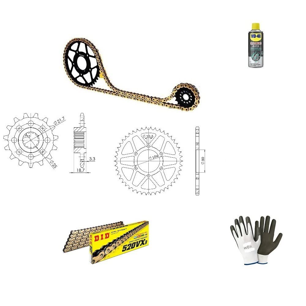 Compatible con Kawasaki Z (ZR750JJA-J6F) 750 2006-2006 Kit DE Cadena DE PIÑONES para Moto DE TRANSMISIÓN Did 520VX3 LUN 112 Enlaces,PIÑÓN DE Acero P520-Z43,PIÑÓN P520-Z15 ESPECÍFICO