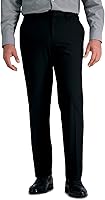 J.M. Haggar Men's 4-Way Stretch Straight Fit Flat Front Dress Pants - Flex Waistband Comfort