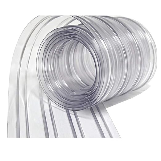 RESILIA Vinyl Replacement Strip Curtain for Walk in Freezers, Coolers, & Warehouse Doors - Industrial Grade Thermal Insulating Plastic Curtains, Single 8” x 8’ PVC Strip, Clear, Made in The USA