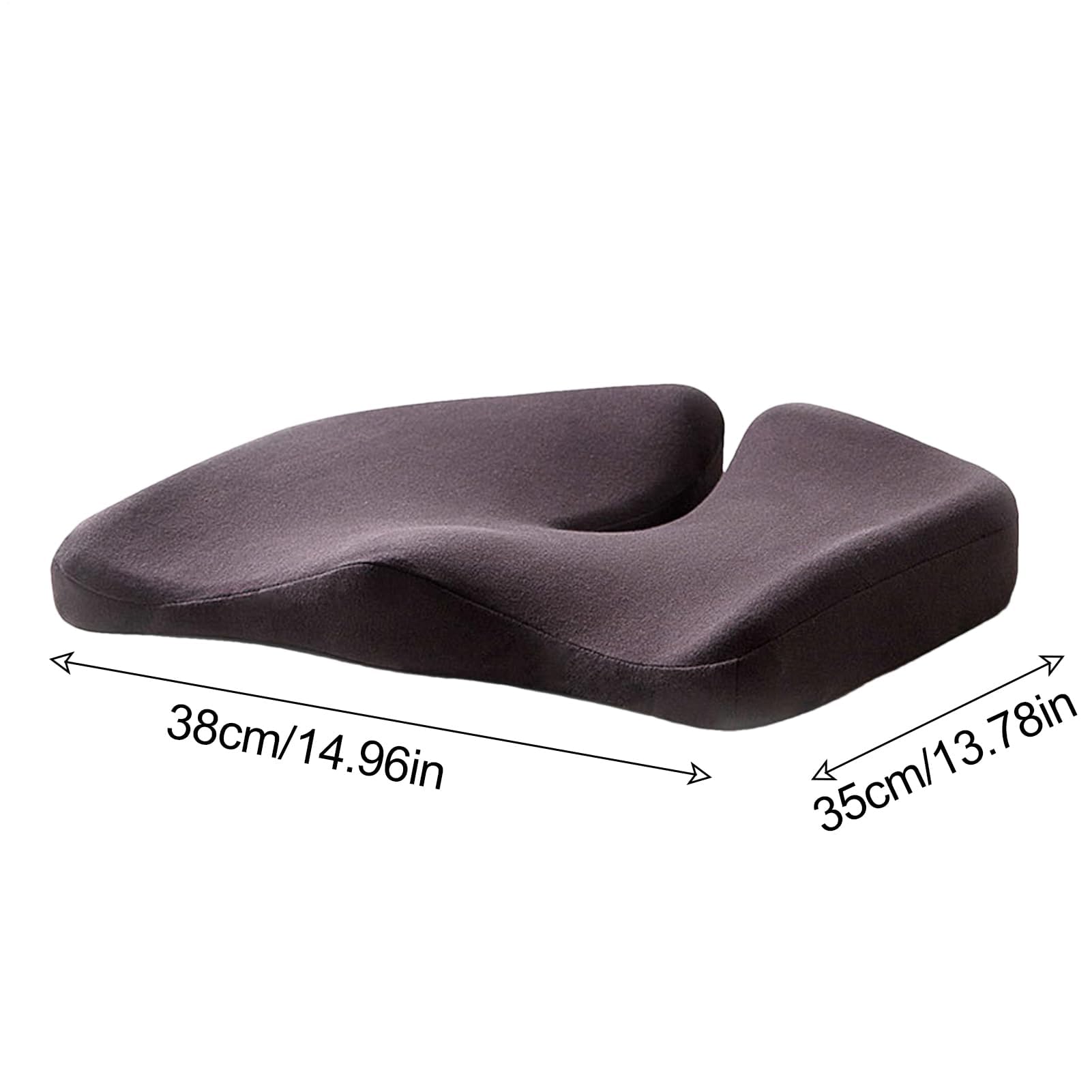 Cuscino per sedile in memory foam, antiscivolo per coccige, per ufficio, auto, sedia a rotelle e viaggi, cuscino spesso per il massimo comfort e supporto