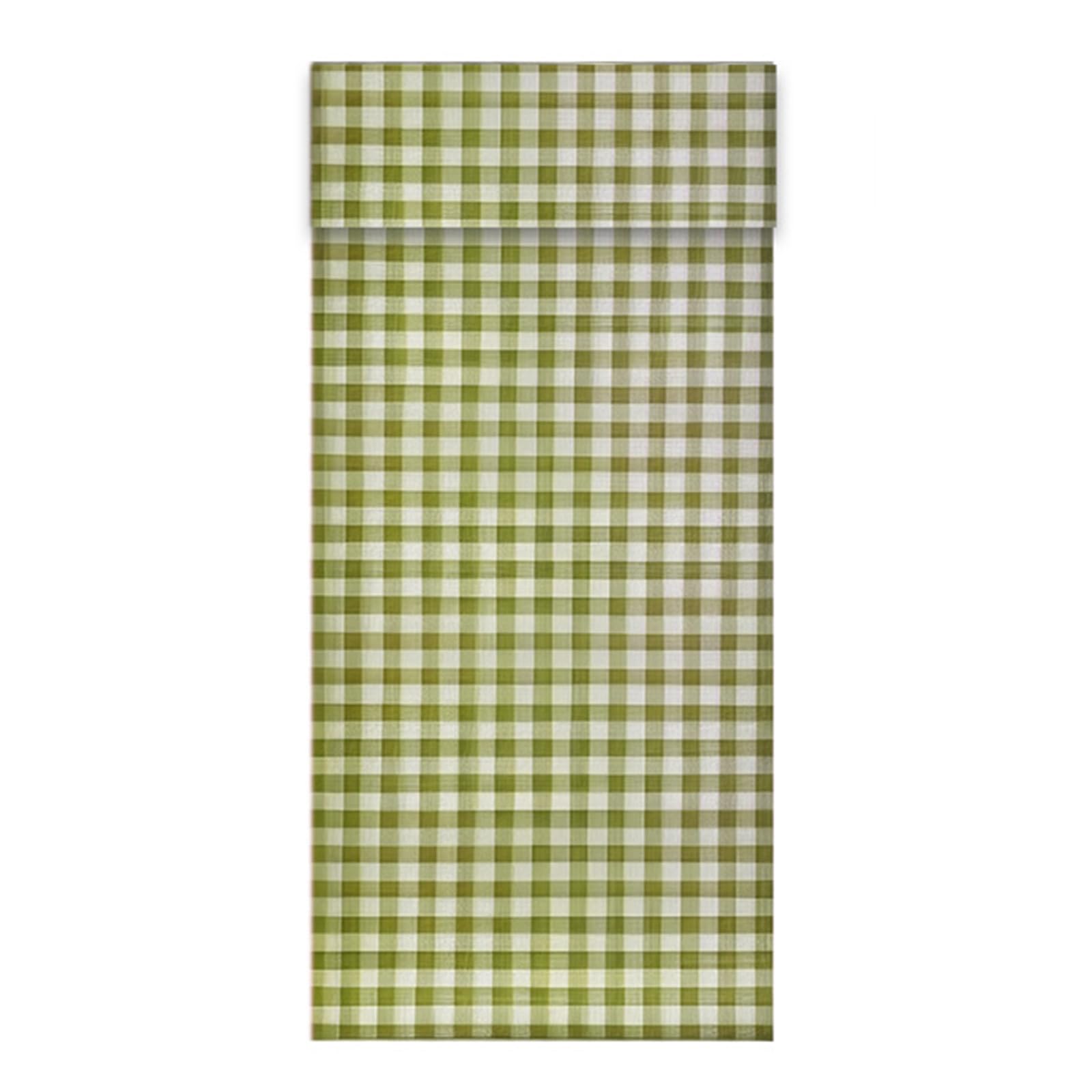 Elnwnnkc Green Adhesive Door Curtain Classical Checkered Pattern Barrier Privacy Thermal Insulated Tie Up Window Shade Privacy Door Blind Shade