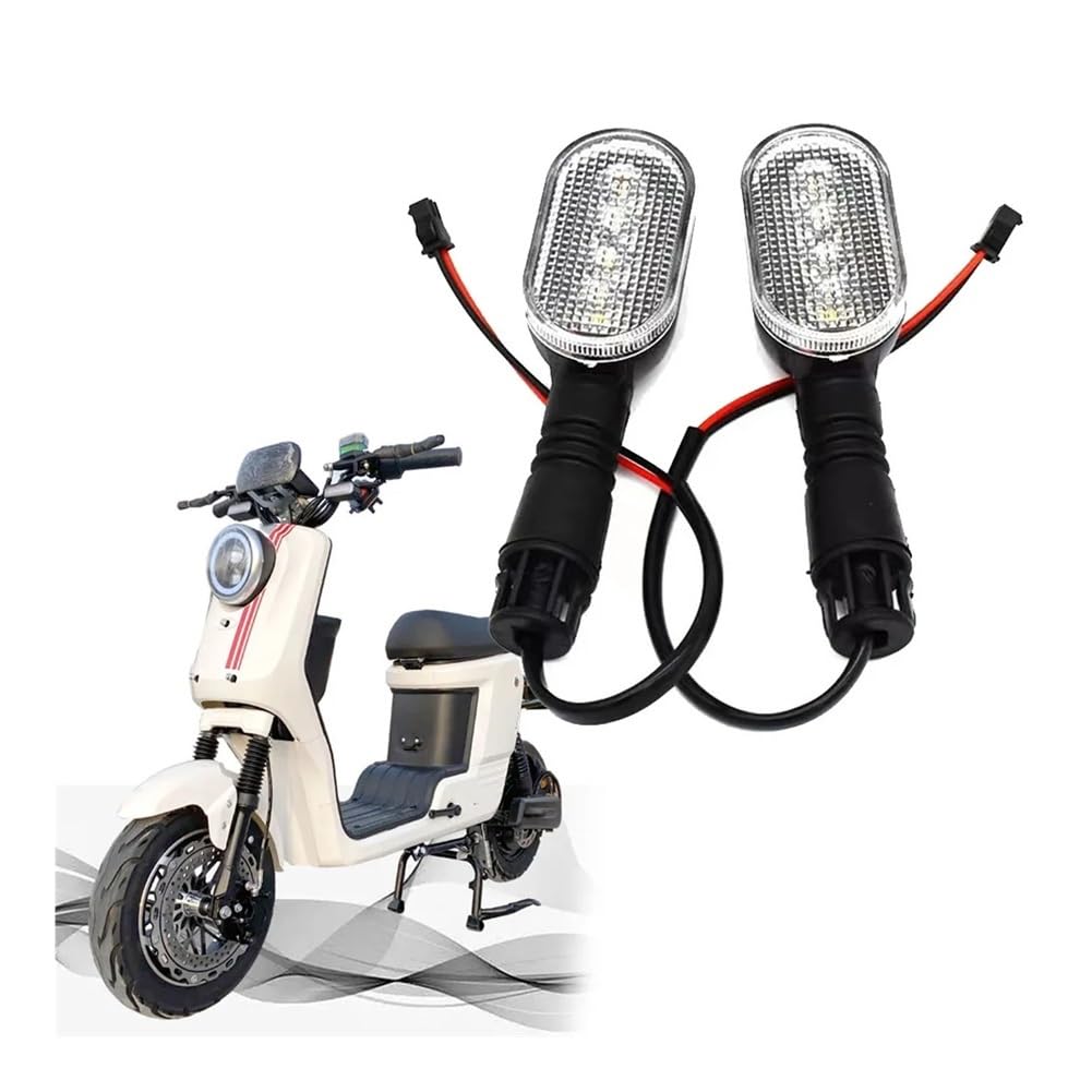 Feu arrière intégré Feu arrière de vélo 36 V/48 V/60 V/72 V, clignotant, klaxon, lampe d'avertissement extérieure pour accélérateur électrique, moto, scooter