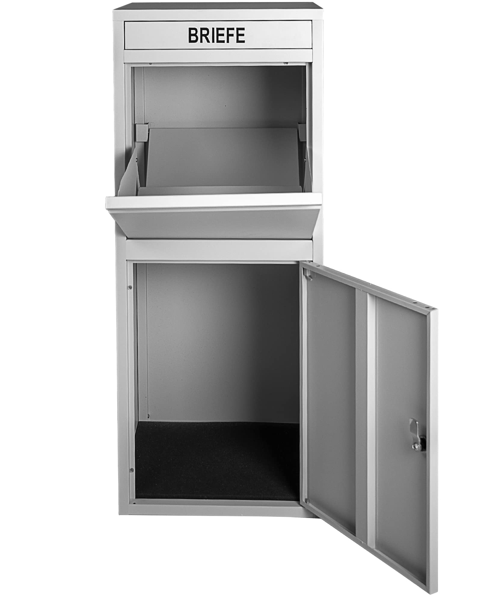 Ondis24 Korona Paketbox Postbox für Pakete, Päckchen, Warensendungen und Briefe mit Paketsafe (103 cm, Grau)