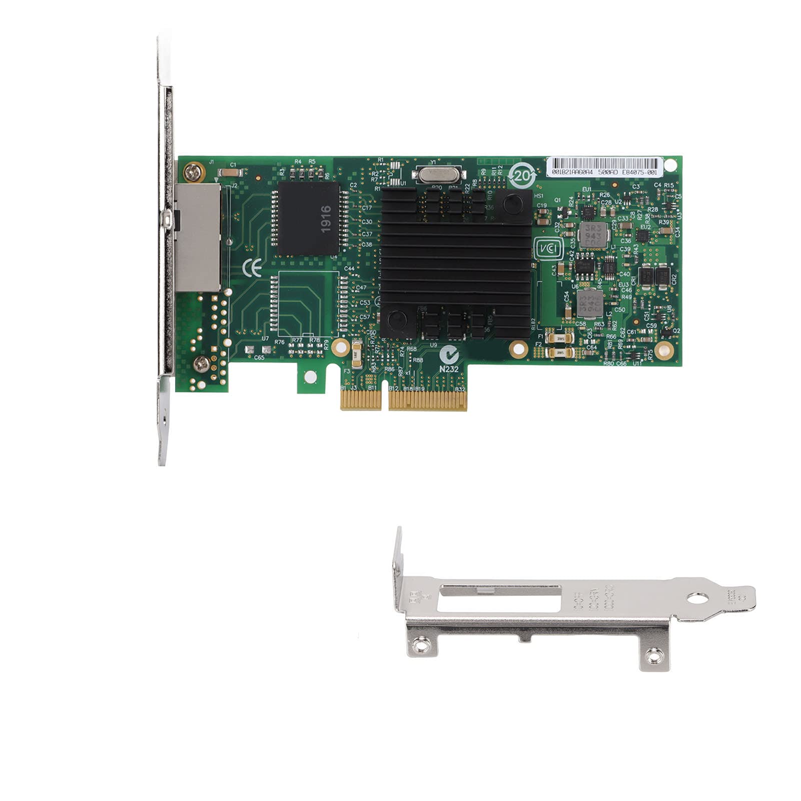 Bewinner Carte Réseau PCI‑EX4 Gigabit Ethernet 10/100/1000mbps Serveur RJ45 Adaptateur Réseau à Double Port électrique pour Emplacements PCI‑E X4/X8/x16