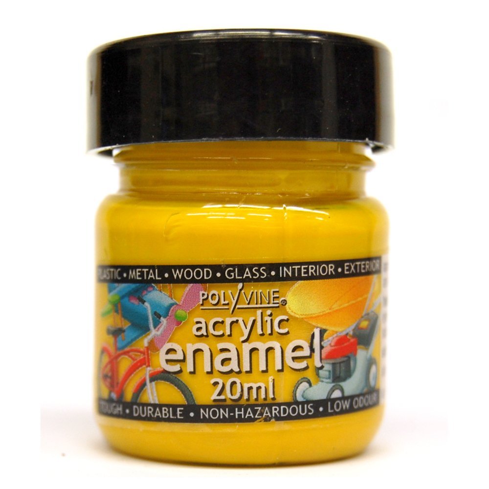 Polyvine Yellow 20Ml 20Ml Acrylic Enamel Paint Yellow