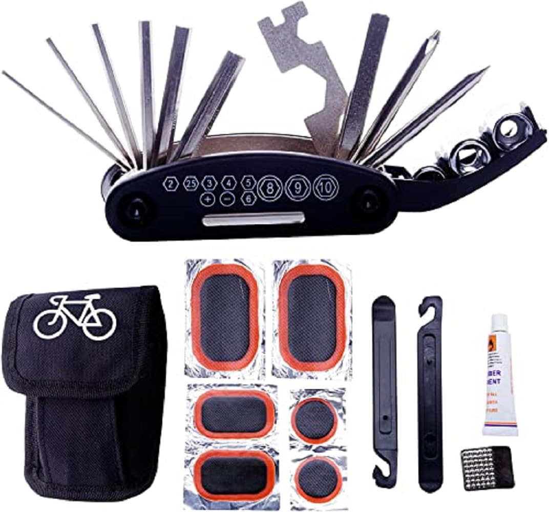 Evanc Cycle Bike Puncture Repair Tool Kits - 16 in 1 Multifunction Bicycle Mechanic Fix Tools (B0CNXHXM51) Amazon Price History, Amazon Price Tracker