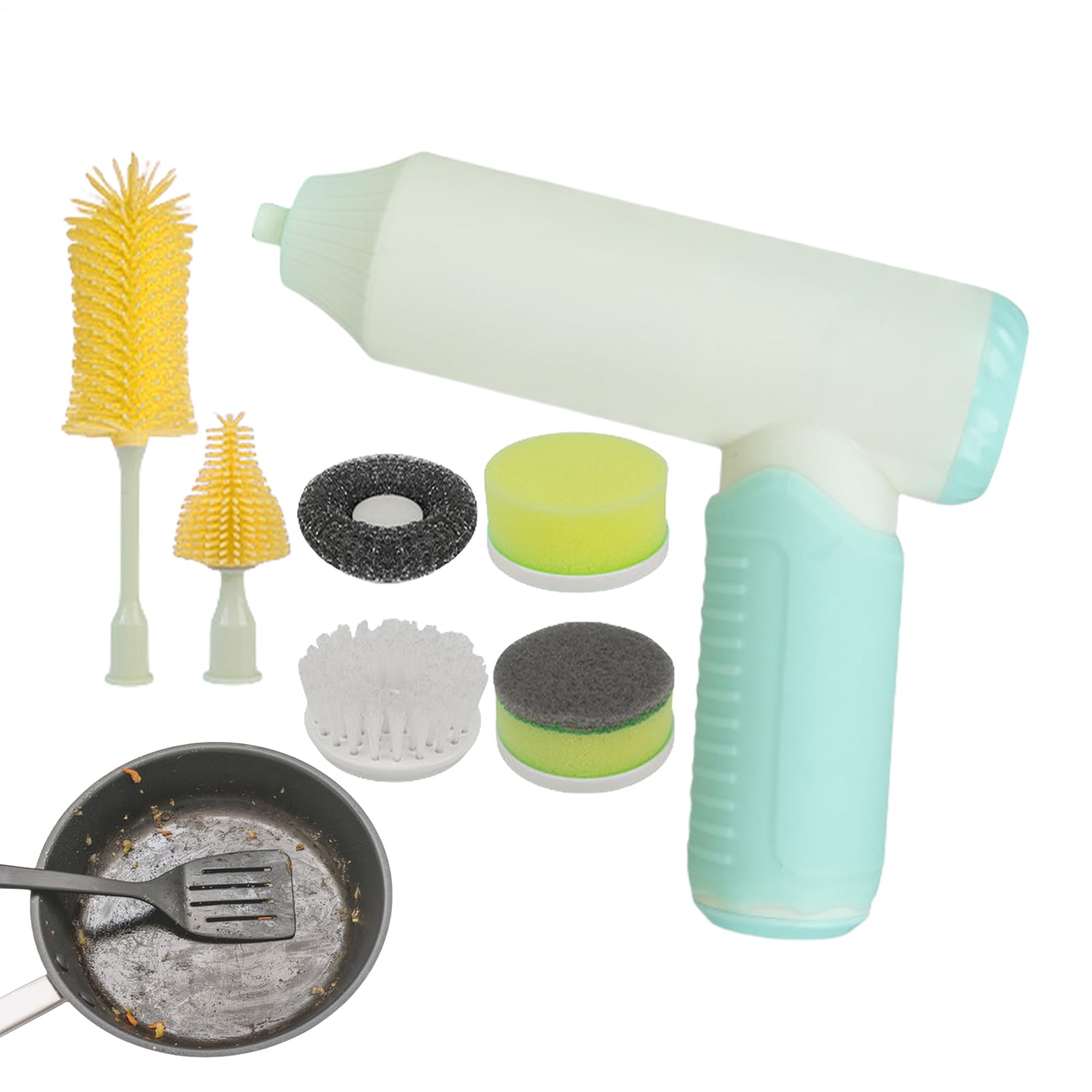 Brosse de nettoyage electrique pour vaisselle et vitres sans effort