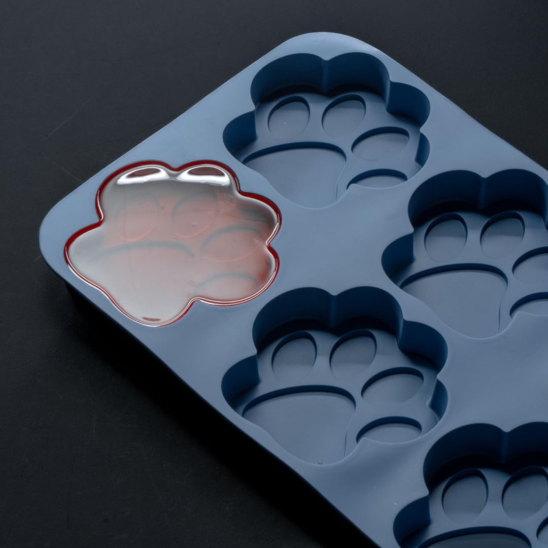 173mL 4" Paw Print Mold, 6 Cavities, Ideal for Baking, Cookies, Pet Treats