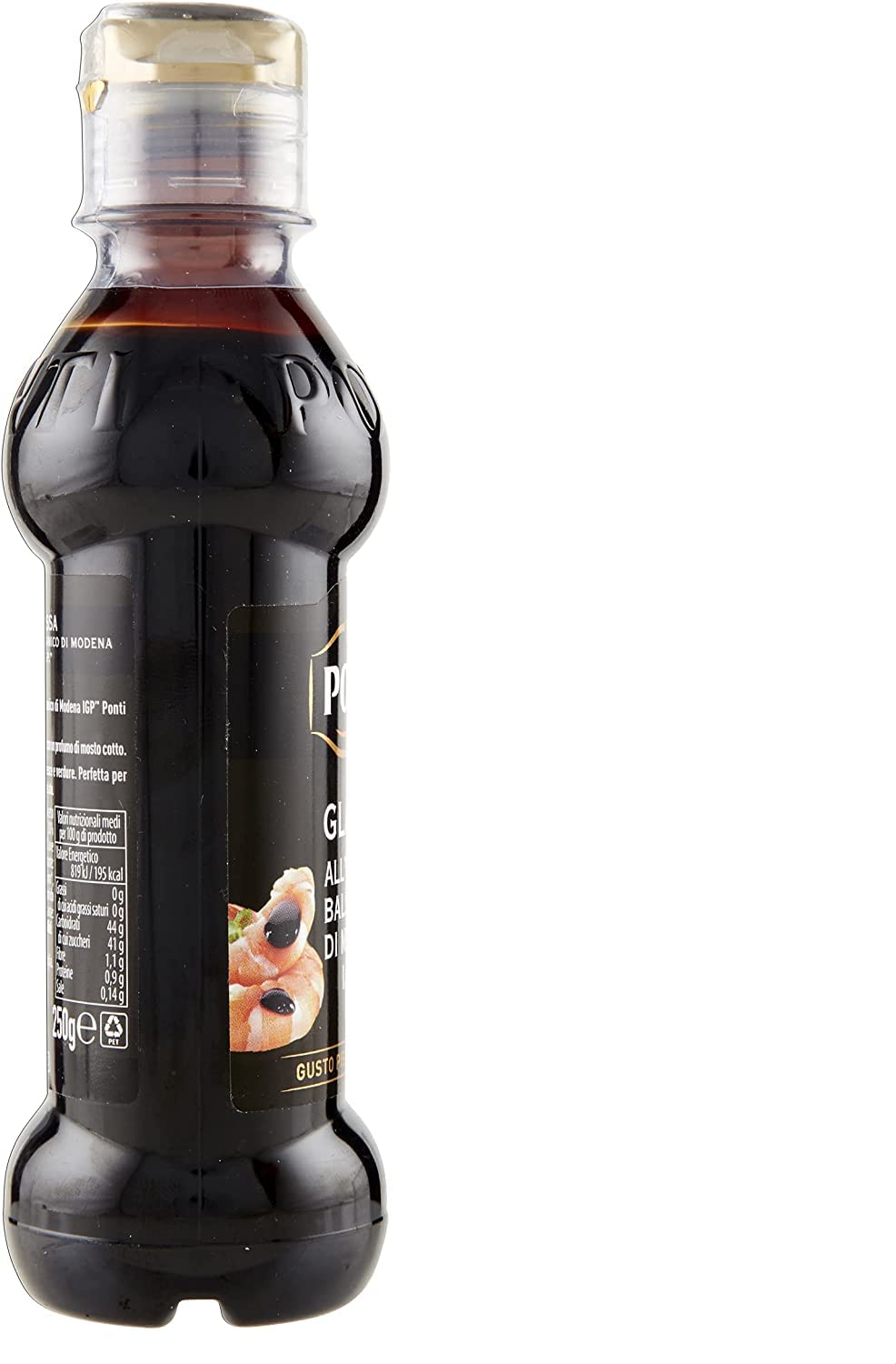 Ponti Aceto Balsámico di Modena - Salsa de vinagre balsámico (12 unidades, 250 ml)