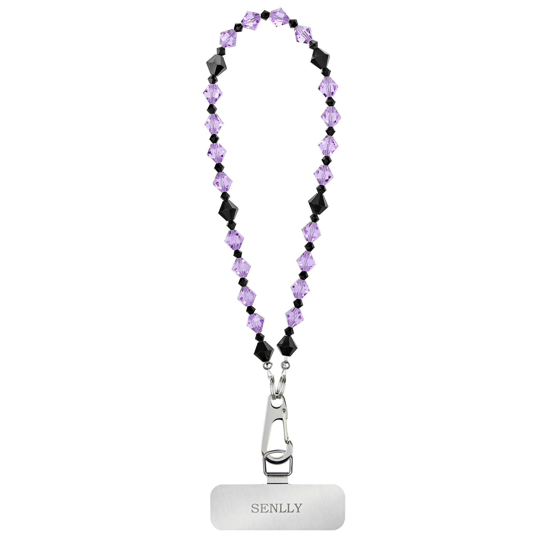 SENLLY Wristlet Phone Lanyard Charm, Selected K9 Crystal Wrist Strap, Use Stainless Steel Hardware, Jewel Gift for Women