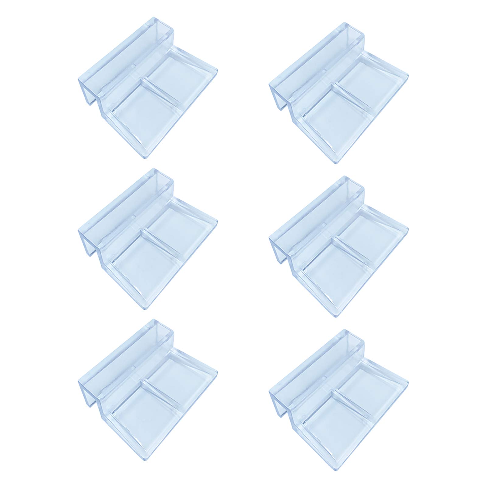 Jstar 6 Pcs Aquarium Glass Cover Clip Clear Color Acrylic Aquarium
