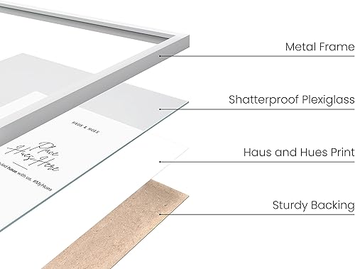 Miniatura 2 de HAUS AND HUES Juego de 4 marcos de fotos de 11 x 14 pulgadas, marcos de fotos de metal, marcos blancos para galería, marco de fotos de 11 x 14