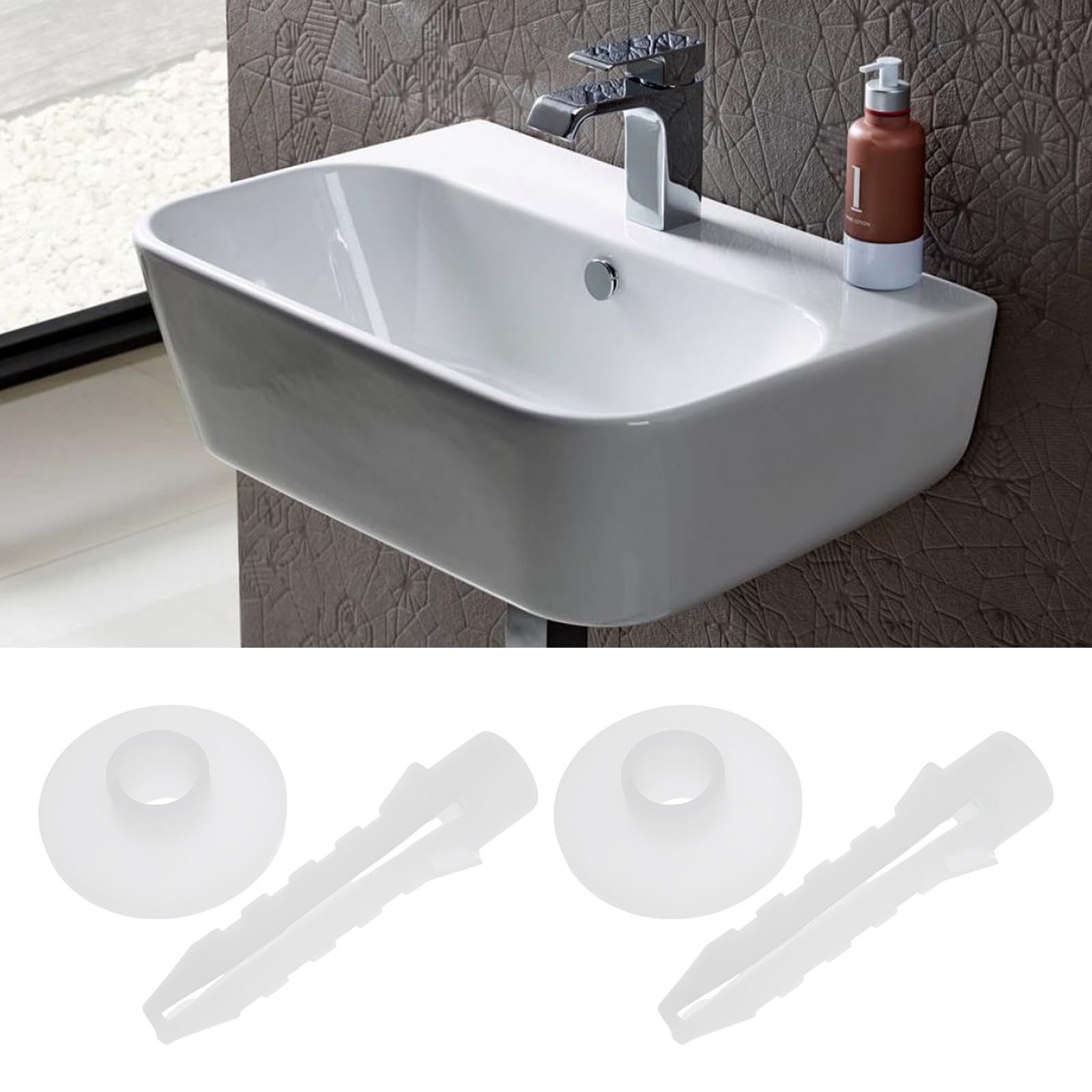 The Lord of the Tools 2 Sets Stainless Steel Wall Mounted Basin Fixing Kit M8X110mm Suitable for Bathroom Sink Fitting - Image 3