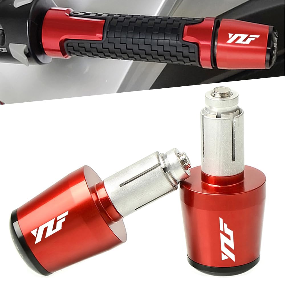 2pcs Motorrad Lenkerenden 22mm 7/8' Lenkergewichte für MT03 MT-07 MT09 YZF-R6 YZF-R3 YZF-R7 YZF-R125 XSR700 XSR900 Tracer 700/900 2000-2021 2022 2023（Rot）