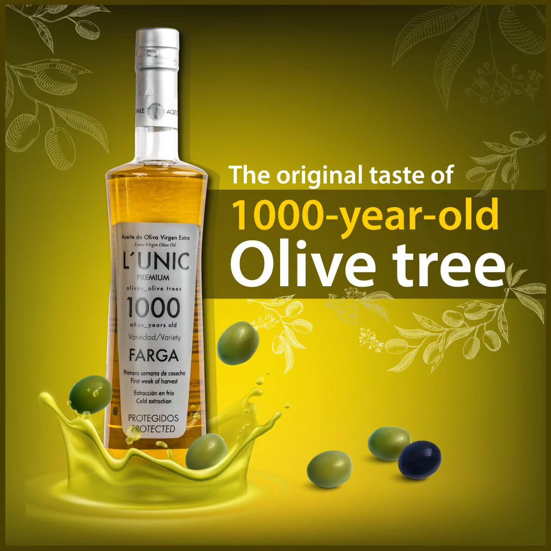 L'UNIC | Oliwa z oliwek z pierwszego tłoczenia tysiącletnich drzew oliwnych - 1000-letni zestaw prezentowy 500 ml