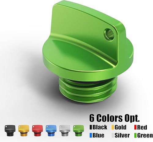 Miniatura 5 de NICECNC Tapón de llenado de aceite verde M20 compatible con Kawasaki Ninja 250 2018, Ninja 400 2014-18, Ninja 400R 2011-13, Ninja 6501000 2012-18,
