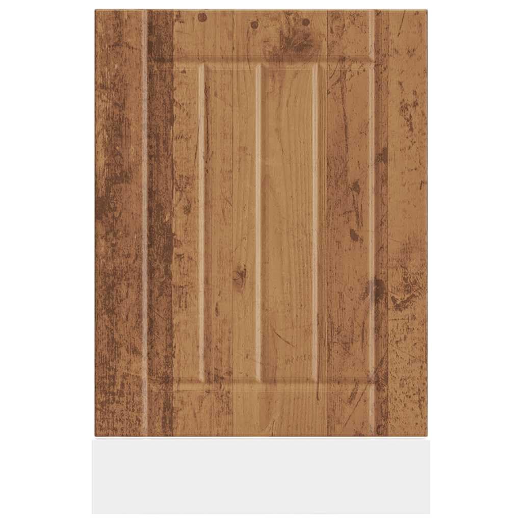 Tomostar Façade de Porte Lave Vaisselle, Panneau de Lave-Vaisselle Accessoire pour Lave-Vaisselle Cuisine Lucca Vieux Bois Bois d'ingénierie
