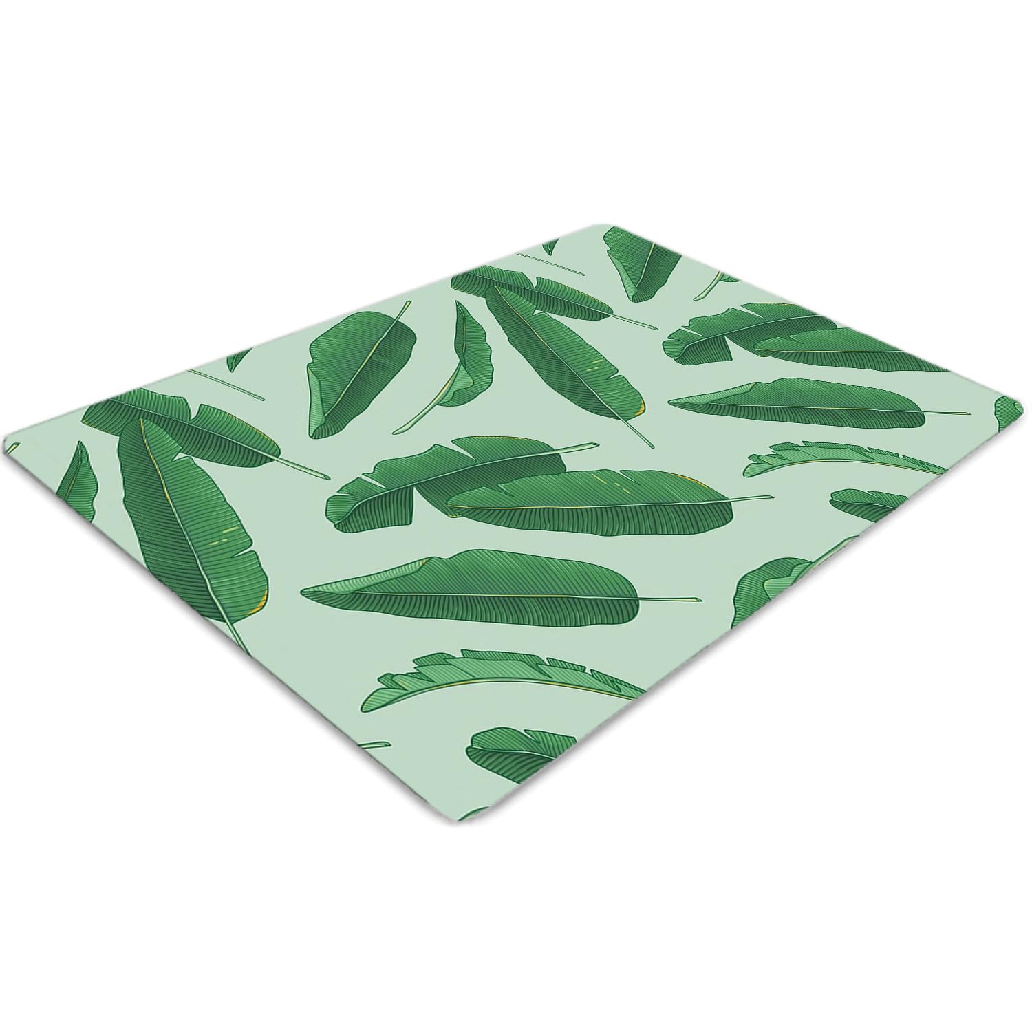 Tappetino per Sedia 100x70 cm per Ufficio a Casa PVC Vinile Impermeabile Rettangolare Facile da Pulire Resistente ai Danni Protezione di Pavimenti Antiscivolo - foglie di banano