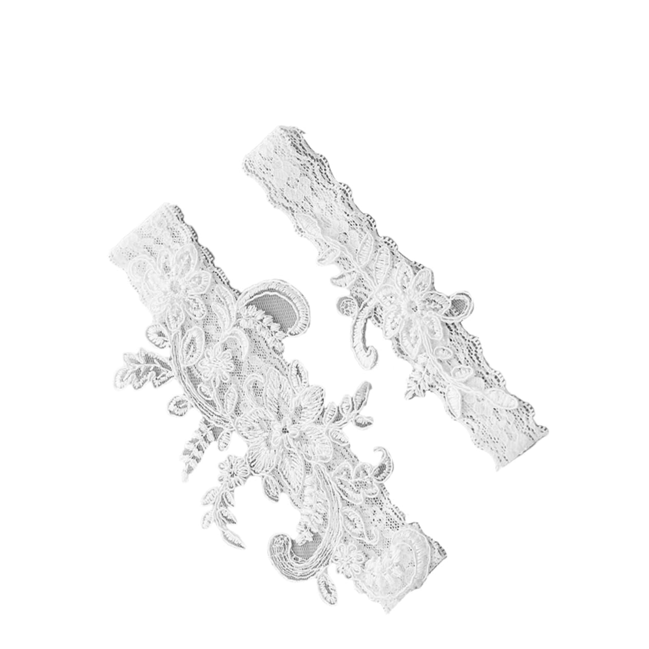 Abaodam 2paires Jarretière Dentelle Fleurie Pour Femme De Élégante Pour Mariage Et Fête Accessoire De Décoration Raffiné