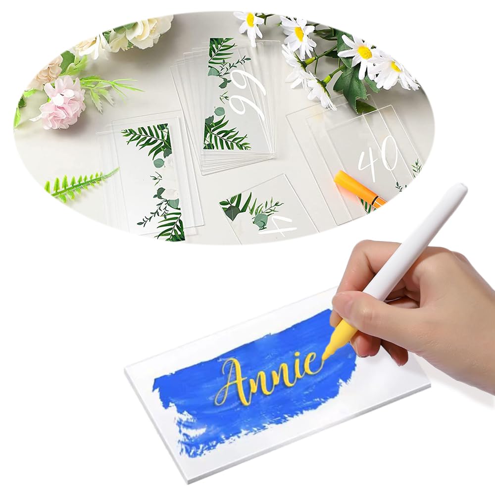 Plaque acrylique transparente numéros de Table de mariage en acrylique avec supp