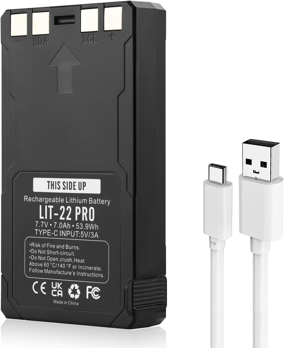 ANTIEE LIT-22 Pro di ricambio per batteria al litio LIT-22 Pro compatibile con telecamera Trail Flex Series (M, Dark, S-Dark, S, G36, Flex-Plus) cavo di tipo C incluso