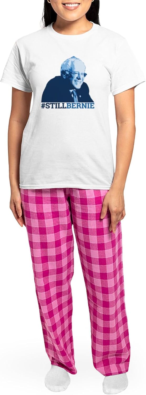 CafePress #Stillbernie Women's Light Pajamas Women's Novelty Cotton Pajama Set, Comfortable PJ Sleepwear