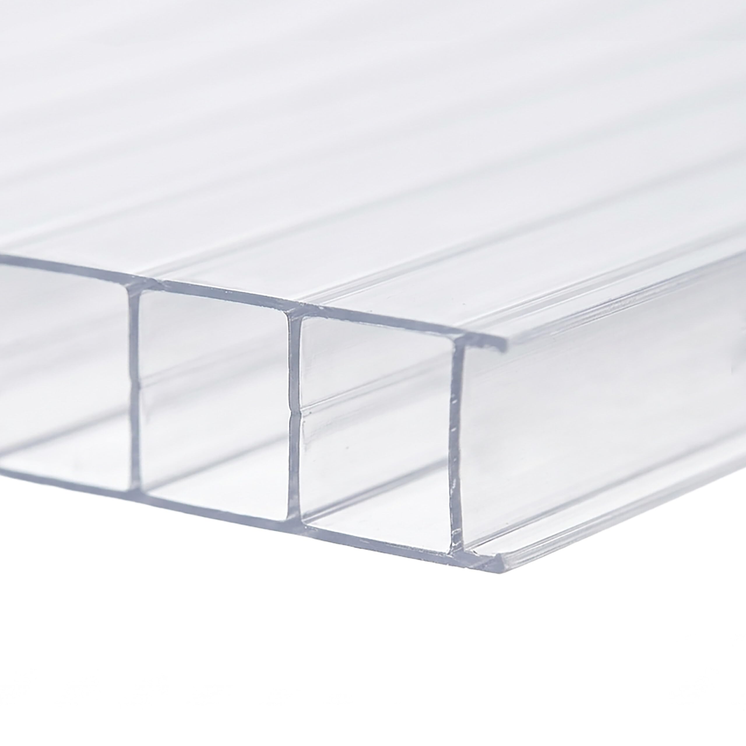 Relaxdays Doppelstegplatten 10er Set, Hohlkammerplatten 6mm, für Gewächshaus, HB: 121x60,5 cm, Polycarbonat, transparent