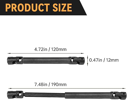 Miniatura 2 de Eje de transmisión universal de acero estriado, eje de transmisión CVD, escala 110, reemplazo de actualizaciones de automóvil RC Crawler para