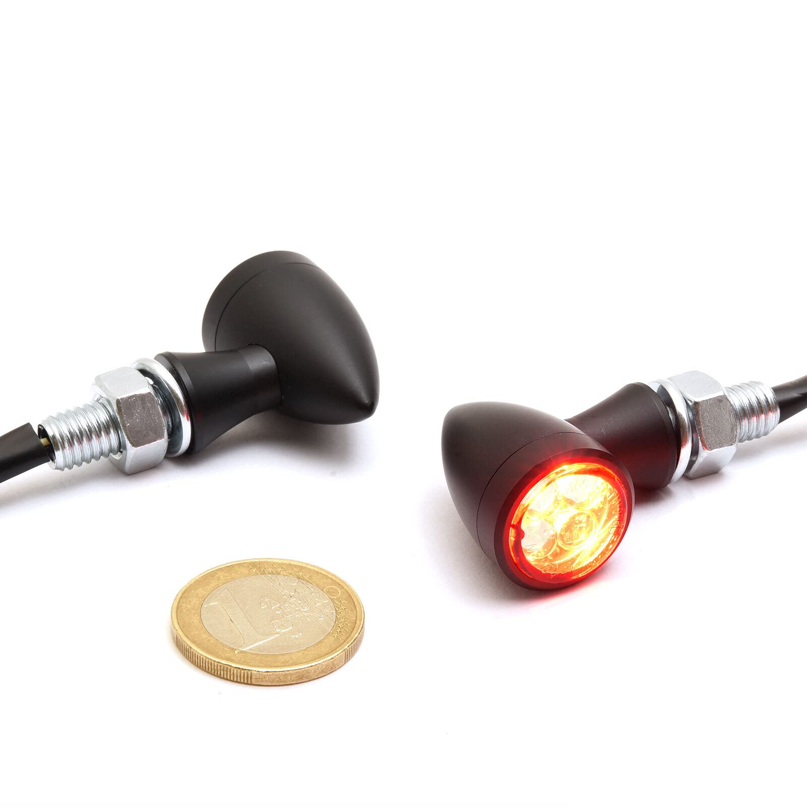 Dock66 LED Blinker mit Rück-/ Bremslicht Micro Bullet schwarz, mit ECE