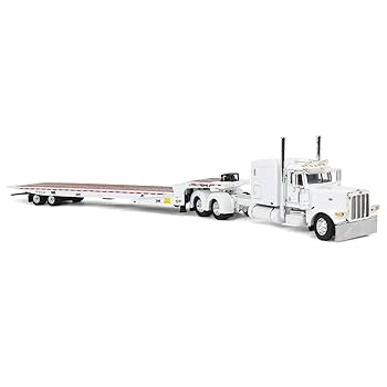 1/50 ８輪トレーラー　ホワイト 1/50 White Kenworth T880 SBFA with White Trail King TK120