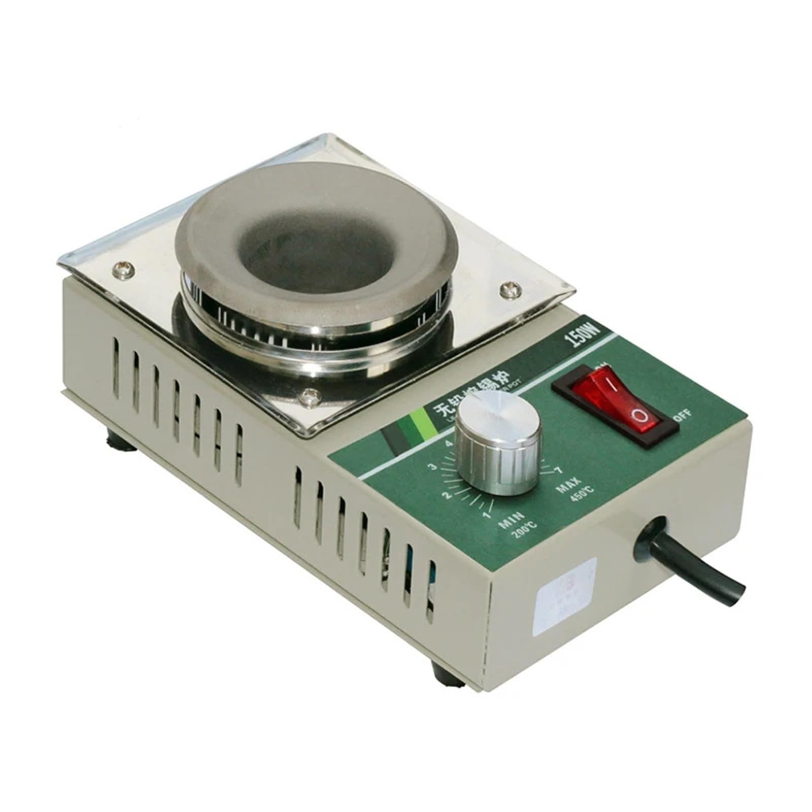 Ewsdsfs Zb38d Lead Free High Temperature Resistance Solder Pot Desoldering Bath Plate 38Mm 150W Miniature Electric Soldering For Pcb