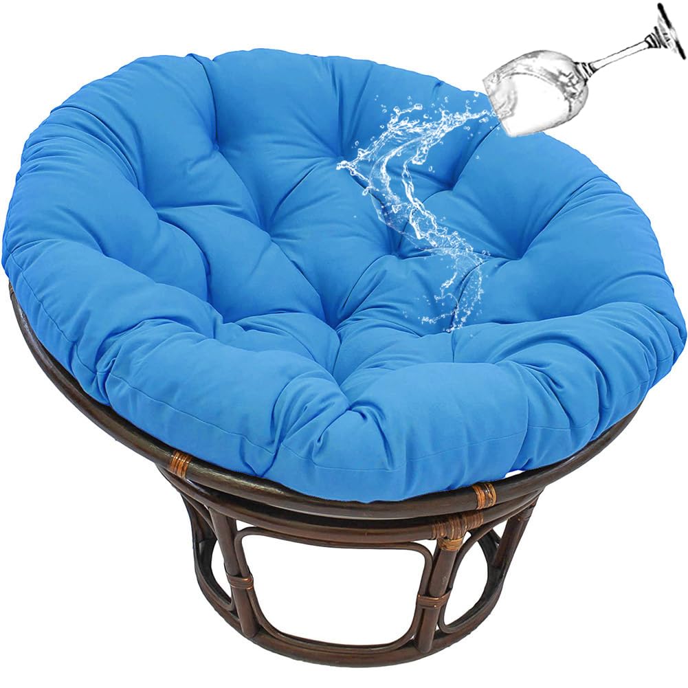 Cojines para silla columpio impermeables y lavables azul