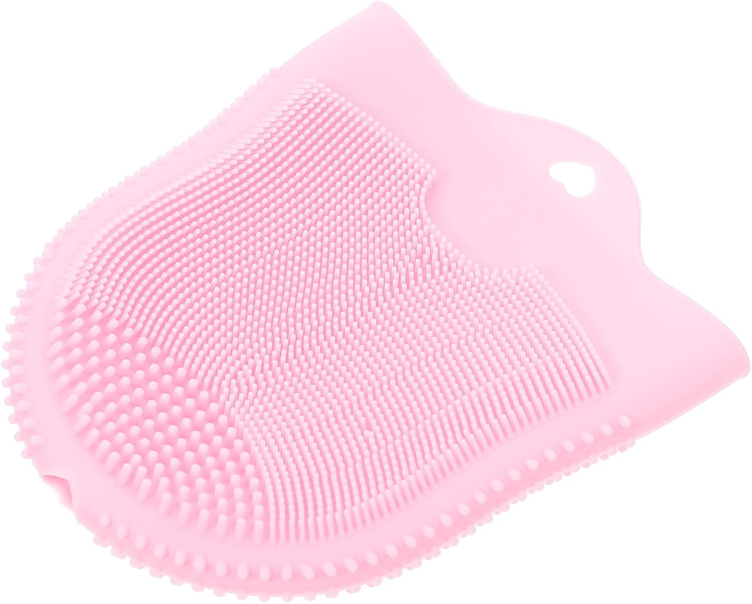 Silicone Facial Cleansing Brush Deep Cleaning Pore Exfoliating Handheld Face Wash Brush Soft Pink for Sensitive Skin Facial Massage and Skincare Routine