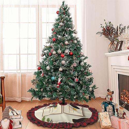 Décorations rustiques de sapin de Noël imperméables avec dentelle