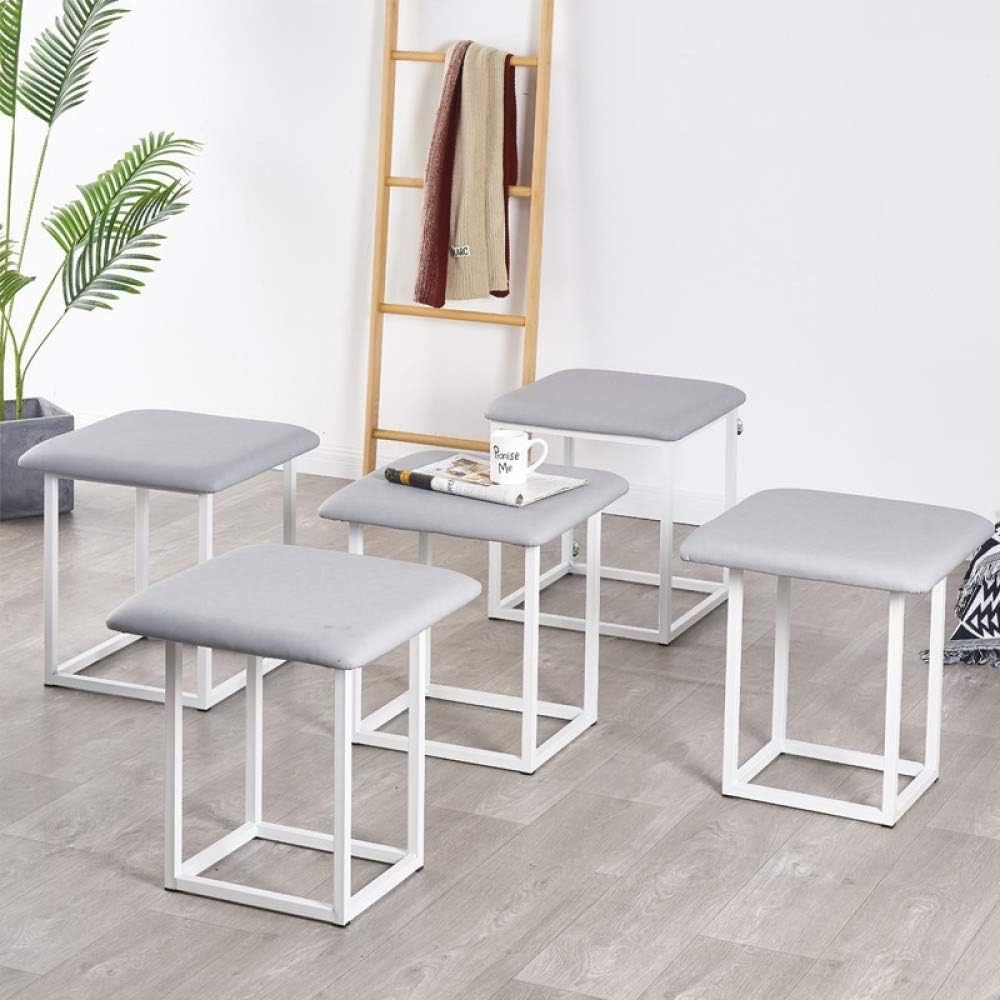 Taburete Apilable Para Sofá O Silla Con Forma De Cubo Para Asientos, Combinación 5 En 1, Taburete Otomano Para Fiesta Al Aire Libre, Organizador, Asiento Impermeable Creativo Para El Hogar O (Color:B)