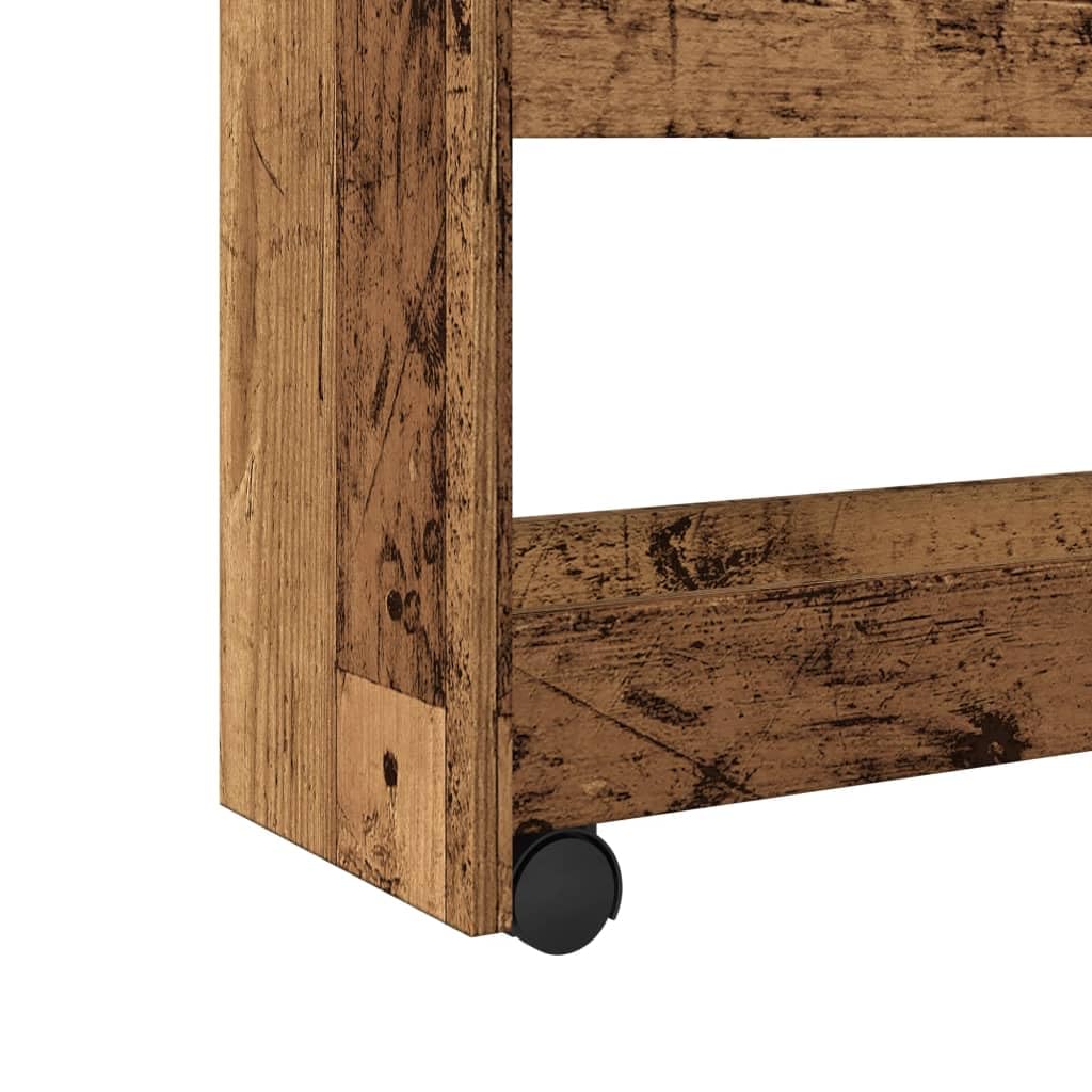 Fengshui Wózek do przechowywania, wąski, 4 poziomy, materiał drewnopochodny