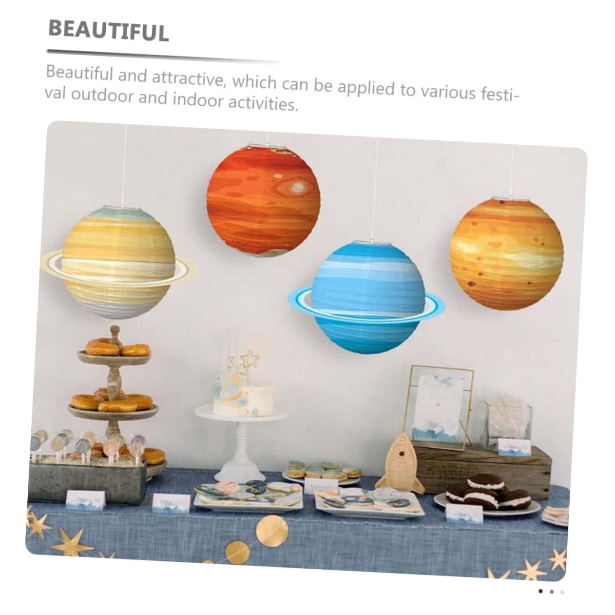 8 Stück Papierlaternen Aus Papier Sonnensystem Weltraum Partydekoration Für Kinder Geburtstag Klassenzimmer Planeten Hängelampen