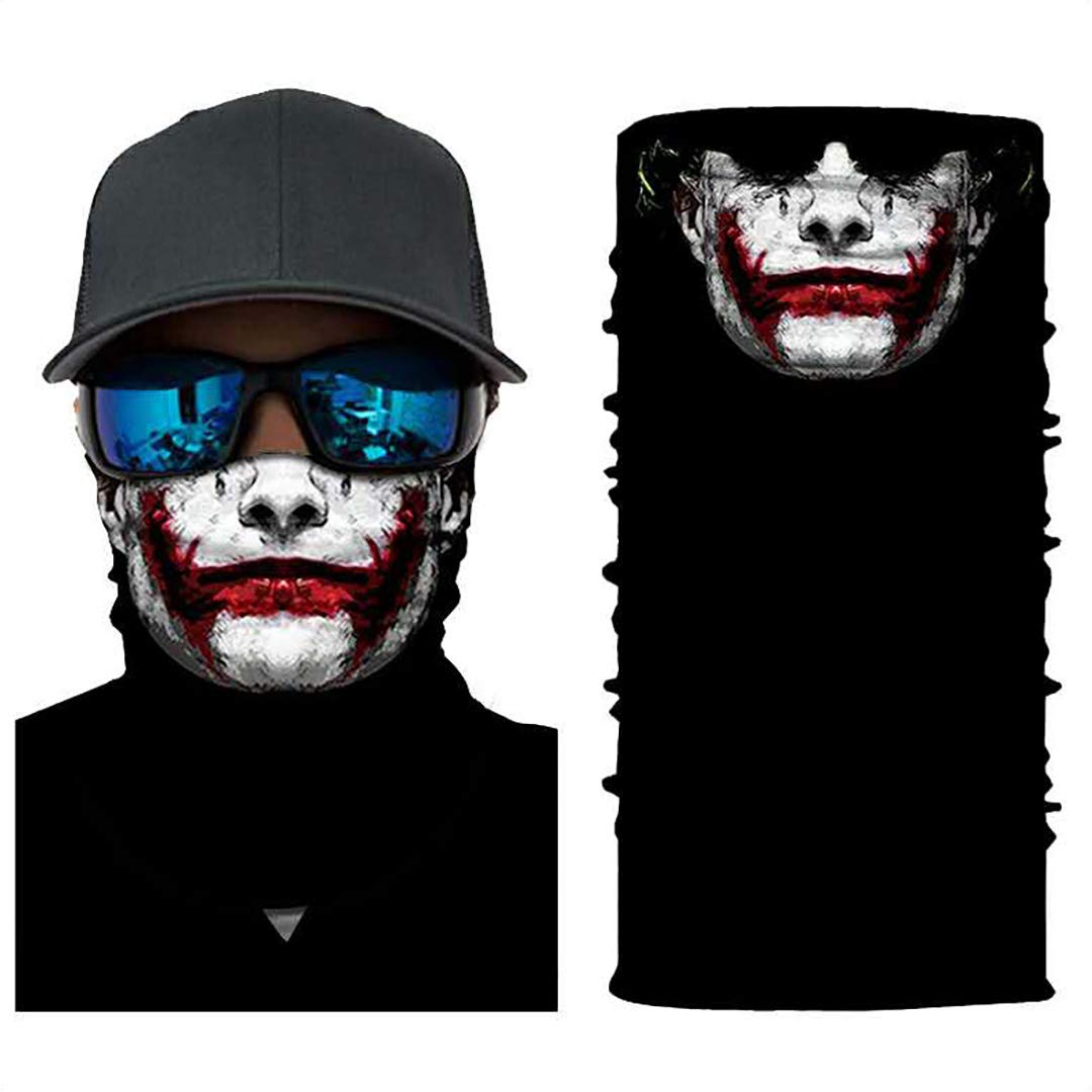 Joker Neck Gaiter Face Mask - Multifunctional Headwear Seamless Shield