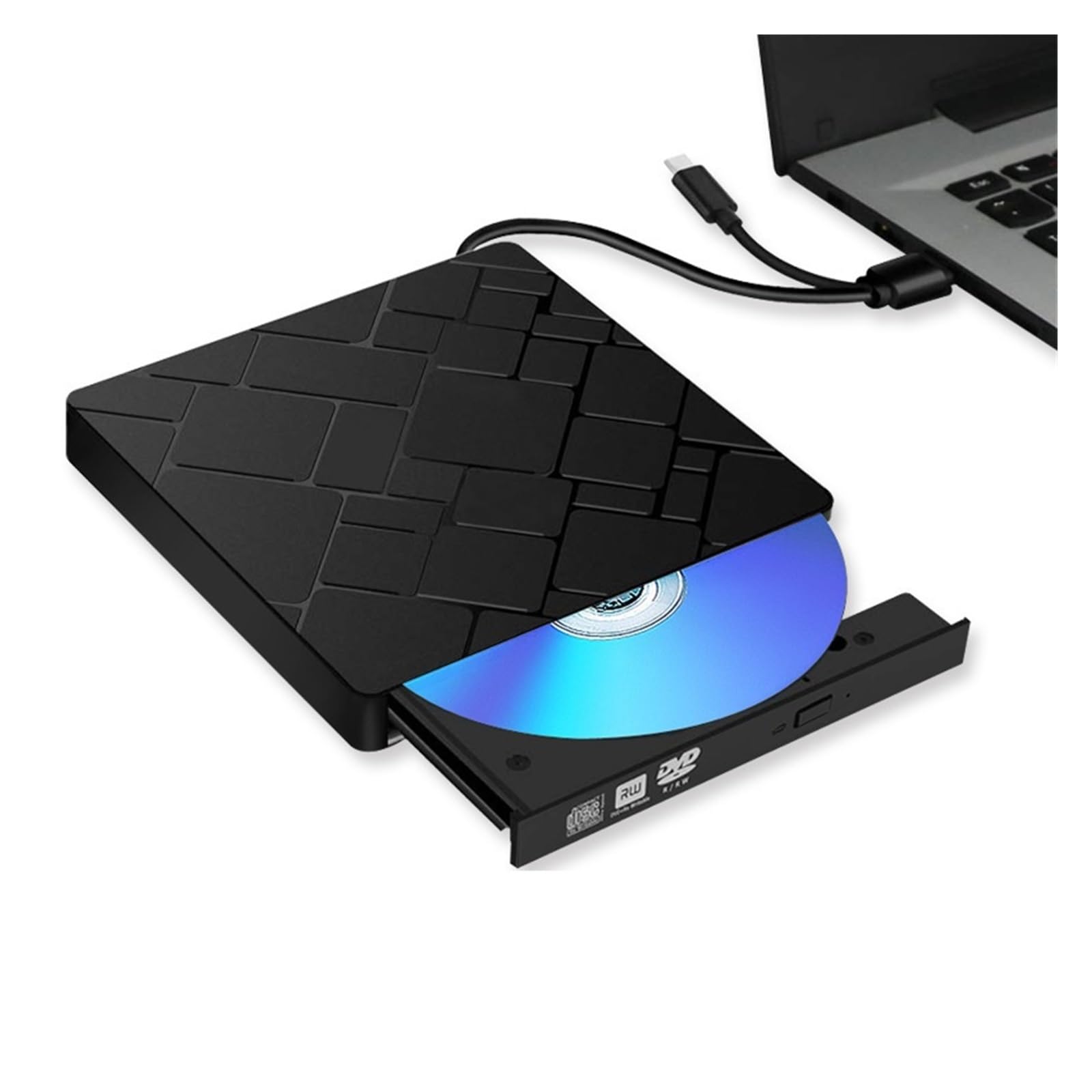 Zewnętrzny Napęd Optyczny TypeC+USB3.0, Przenośny Zewnętrzny Napęd Nagrywarki DVD Port Hdmi1080p