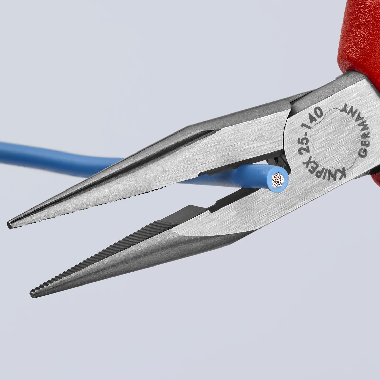 Knipex 25 02 140 pinza a becchi lunghi con cutter-comfort grip