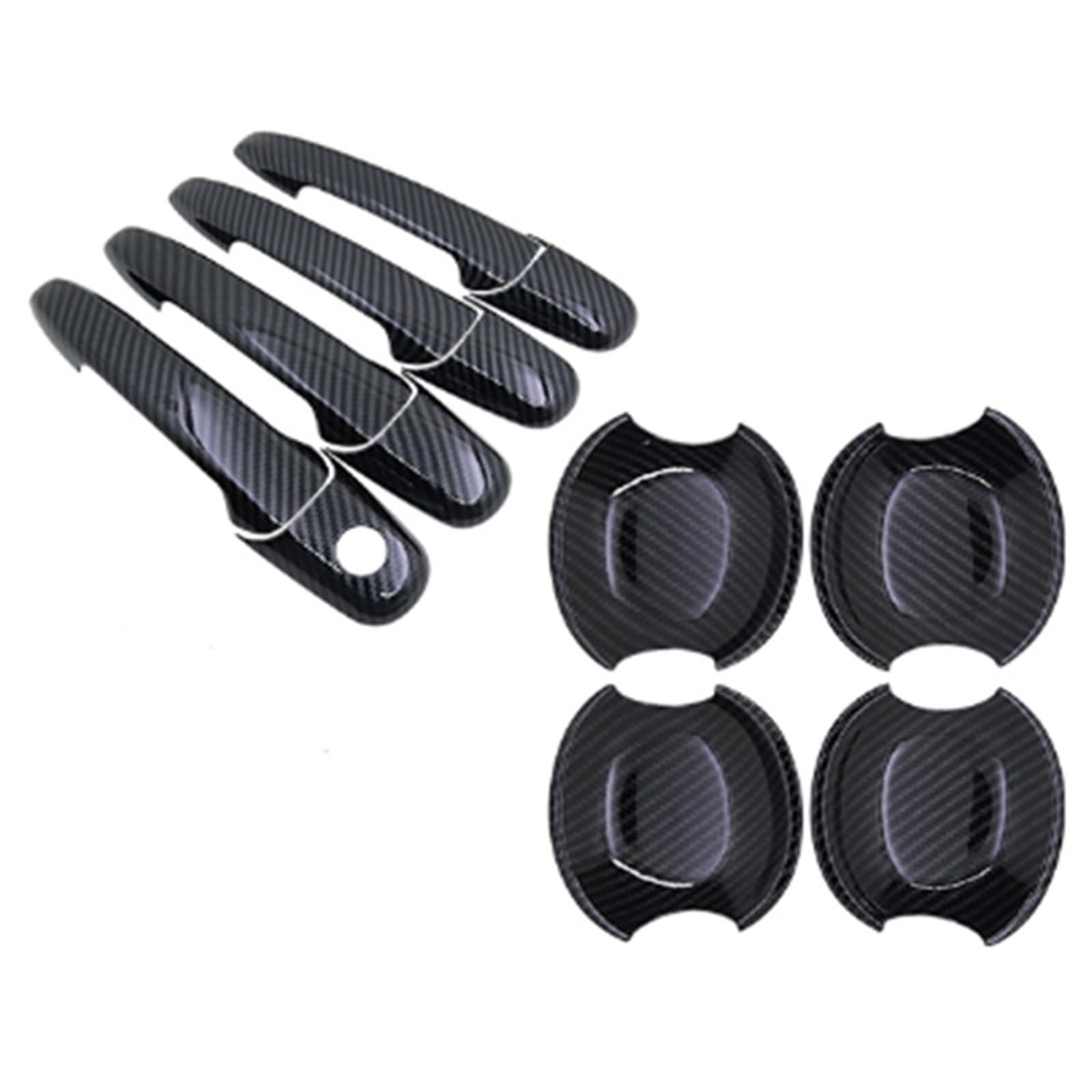 KEDFBTS Handle Trim Shell Compatible with Mazda 3 for BK for Sedan for Hatch for MPS 2004 2005 2006 2007 2008 2009 Door Handle Cover Refit Sticker Car Accessories(Handle Bowl 4 Door)