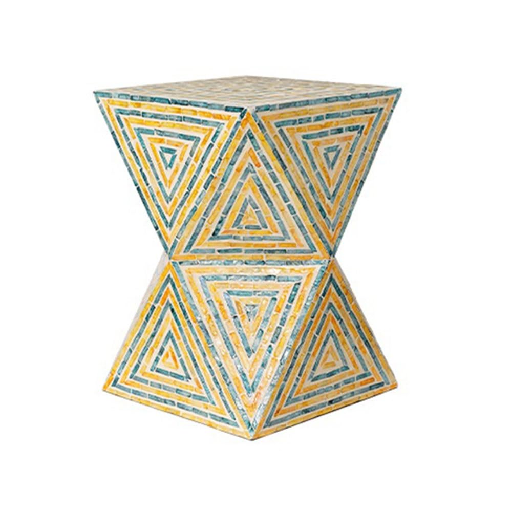 ZTHYSHOZ Coffee Table Shell Sofa Side Table Geometric Living Room Corner Balcony Coffee Decorative Display Stand