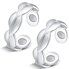 Feraco 2 PCS Copper Magnetic Rings for Women,99.99% Pure Copper Thumb Ring with Magnets