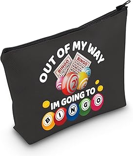 Lucky Bingo Makeup Bag Bingo Lover Gambler Gift Out Of My Way I'M Going To Bingo Cosmetic Bag Organizer Pouch (Going Bingo Bag Black)