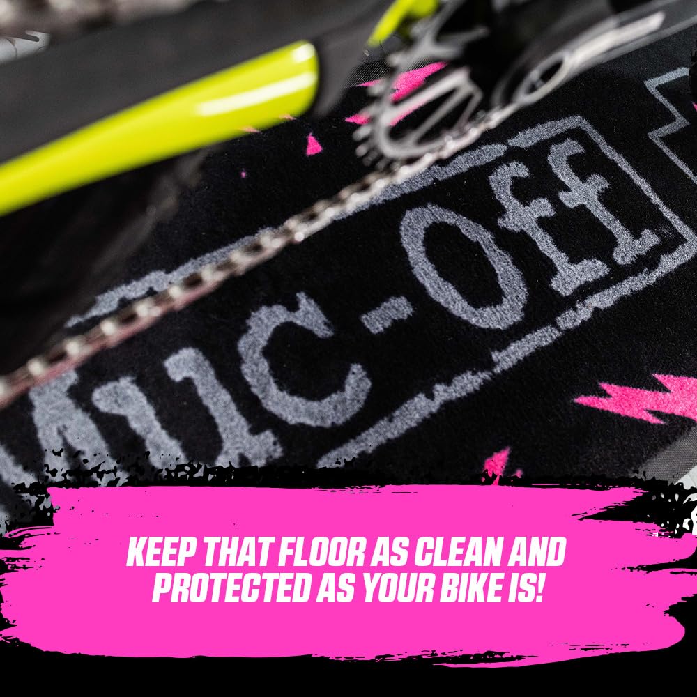Muc-Off Absorbent Bike Mat - Heavy Duty Mechanics Mat, Workshop Mat, Bike Mat Floor Protector for Bike Cleaning - Non-Slip Bike Mat for Maintenance