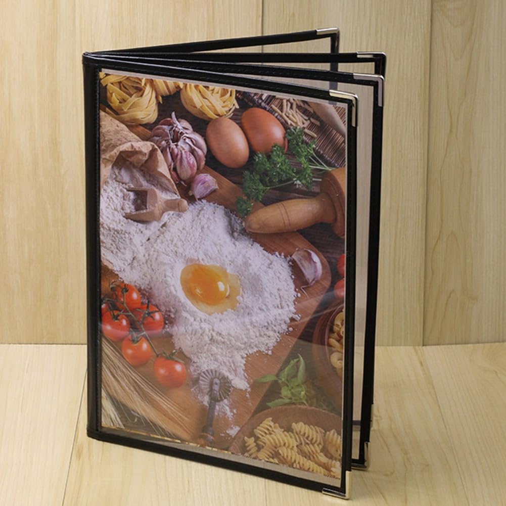 10 piezas transparente restaurante menu cubierta para formato A4 libro Cafe Bar 4 páginas 8