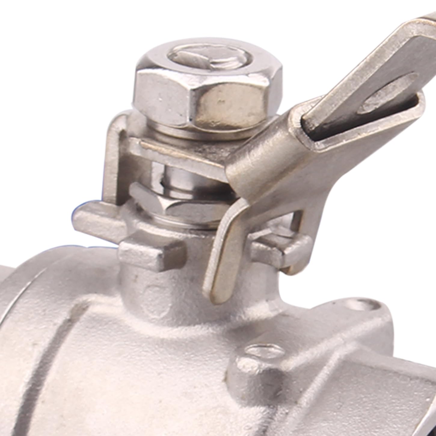 DERNORD Paquete de 2 válvulas de bola de acero inoxidable 304, puerto completo de 2 piezas resistentes para WOG con dispositivo de bloqueo (1 pulgada NPT)