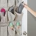 InterDesign 16-Pocket Hanging Shoe Organizer – Chevron Over Door Storage System, Taupe