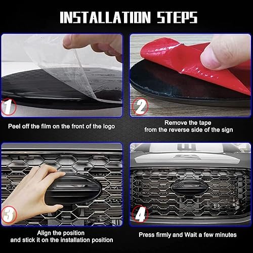 Miniatura 5 de HIBEYO Emblema de 9 pulgadas apto para Ford 04-14 F150 F250 F350, 11-14 Edge, 11-16 Explorer, 06-11 Ranger, 07-14 Expedition, emblema de diseño de