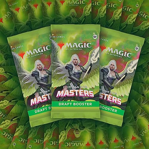Magic The Gathering Commander Deck Magic: The Gathering Commander Masters  Draft Booster Box - 24 Packs (480 Cards Total), Reprints For Commander  Format Draft Booster Cards For Multiplayer